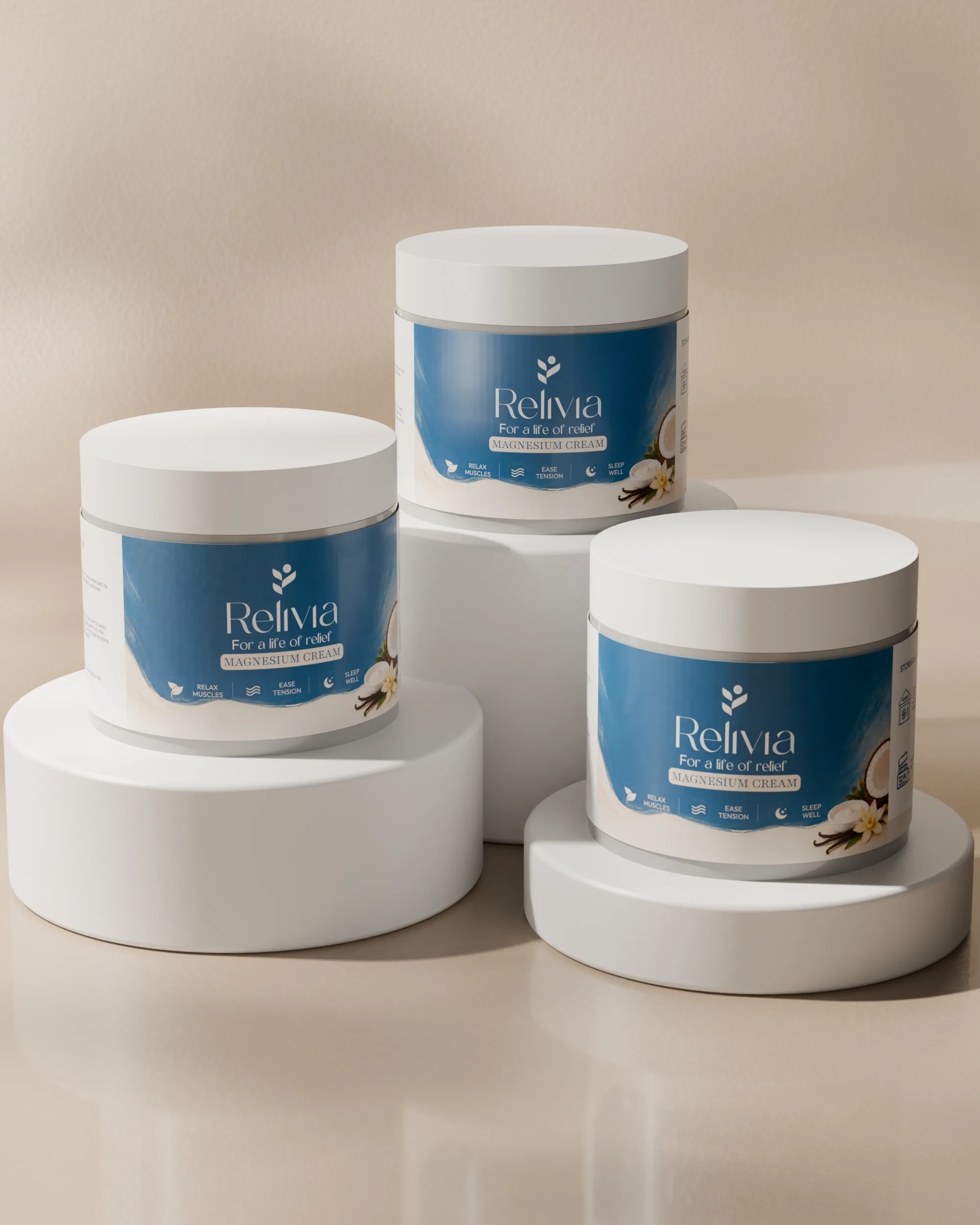 Relivia Magnesium Muscle Relief Cream Trio